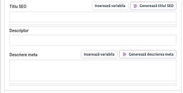 Meta titlu, meta descriere